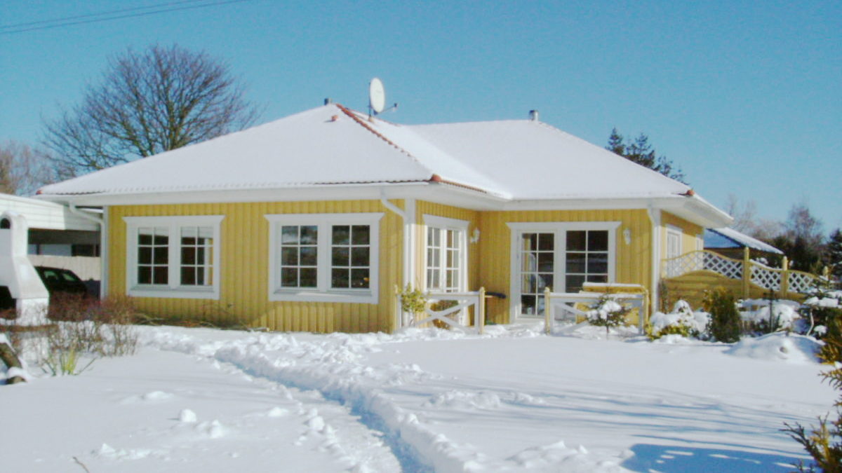 Schwedenhaus im Winter